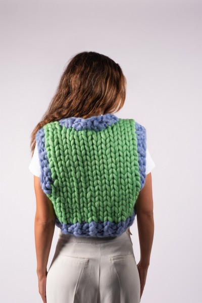 Sheep Hand-Knitted Vest | Heyays